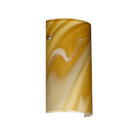 Besa Lighting Tamburo 7 Wall Sconce, Honey, Satin Nickel Cap Finish, 1x8W LED 7042HN-LED-SN